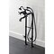 Kingston Brass CCK246K0 Freestanding Clawfoot Tub Faucet Package with Supply Line, Matte Black CCK246K0 - alternate 2